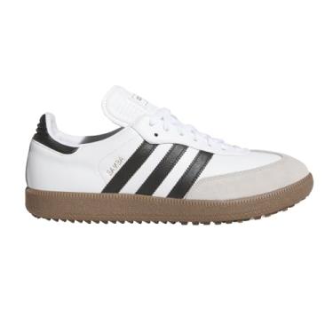 Imagem de adidas Tênis de golfe masculino Samba Spikeless, Ftwr Branco/Core Black/Gum 5, 8 Wide Women/7 Wide Men