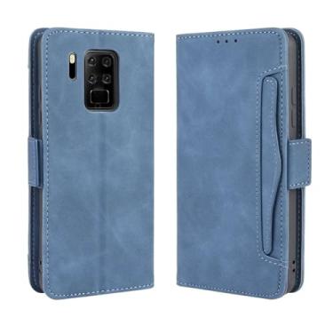 Imagem de Capa para Oukitel C18 Pro,Retro magnético Flip Case,Design de carteira de couro PU com slots de cartão removíveis -Blue