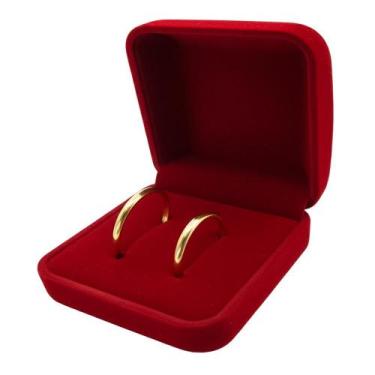 Imagem de Par de Aliança Ouro 18K 2mm Fina Casamento - Zafira, Masculino-25, Fem