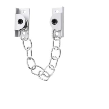 Imagem de Fechaduras de porta de janela de aço inoxidável, fechaduras de corrente de porta de janela, kits de fácil instalação, ferragens domésticas para janelas, portas, geladeiras, armários, cercas, portas