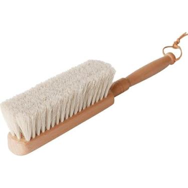 Imagem de Escova de cabo de madeira, vassoura, escova de limpeza doméstica, escova de cerdas macias para cama, sofá, móveis, roupas, carro