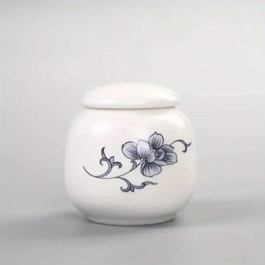 Imagem de Mini organizador de chá de cerâmica Tieguanyin, tanque de armazenamento de chá, portátil, selado, recipiente de café, tanques de armazenamento doméstico (D)