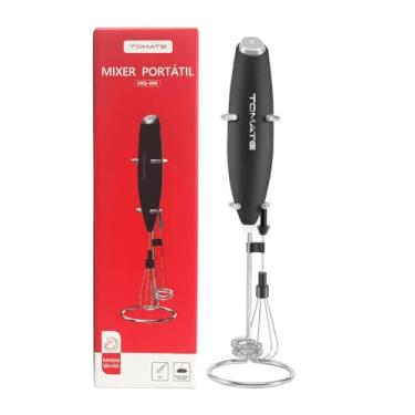 Imagem de Mixer Portátil Elétrico de 3 Velocidade Com Suporte e 2 Batedores - Misturador Batedor Batedeira Para Vitaminas, Sucos, Claras, Bebidas, Ovos, Leite e Café