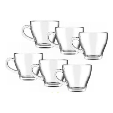 Imagem de Kit 12 Xícaras de Vidro 90ML para Café Chá Leite Premium Resistente Elegante Funcional Conjunto