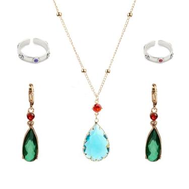 Imagem de RAINDEWLL Conjunto de anéis de colar de brincos Howl Anime Cosplay