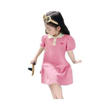 Imagem de Vestido Casual Listrado De Morango Para Meninas De 1 a 10 Anos Estilo 