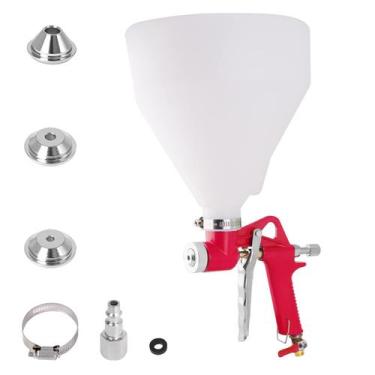 Imagem de Ferramenta de textura de pintura Air Hopper Spray Gun 5.7L ROIKETU Red
