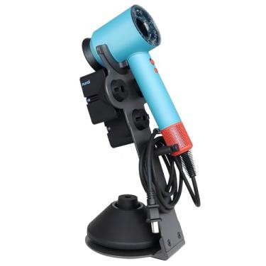 Imagem de Suporte CATOOMUU para secador de cabelo supersônico Dyson, organizador de acessórios para secador de cabelo Dyson, suporte de armazenamento de balcão de acessórios