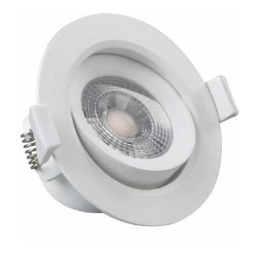 Imagem de Spot Led Redondo Embutir 3W Branco Frio 6500k Bivolt - Luz Fria e Econ