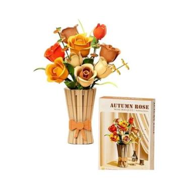 Imagem de Blocos De Montar De Flores Eternas: Rosa, Orquídea, Girassol E Lótus -