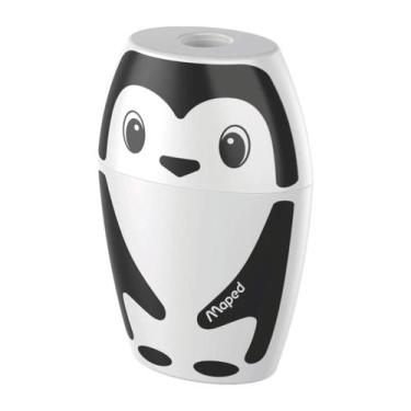 Imagem de Apontador Escolar Multicolorido Maped Shakky Panda e Pinguim Pinguim, 