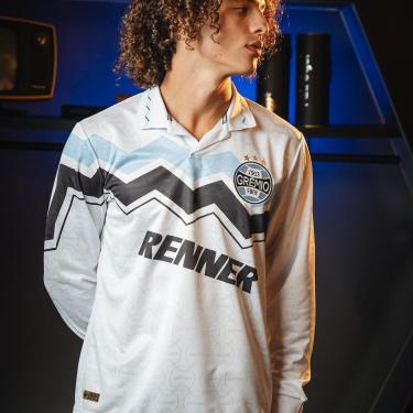 Imagem de Camisa Grêmio Retrô 1995 Libertadores Manga Longa Branca Masculina-Masculino