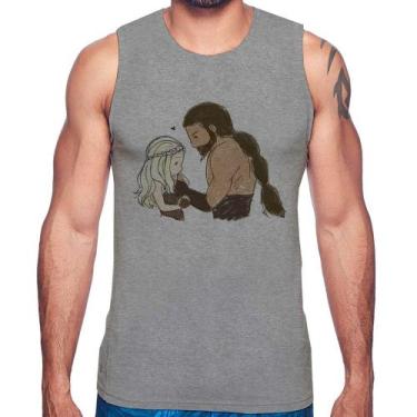 Imagem de Regata Khal Drogo e Daenerys Targaryen - Foca na Moda, Cinza, G