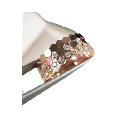 Imagem de Conjunto De Anéis Em Prata Esterlina 925 Em Forma De Favo De Mel Para 