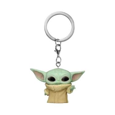 Imagem de Chaveiro De PVC Obi-Wan Kenobi Baby Yoda Boba Fett, Figura De Bolso, B