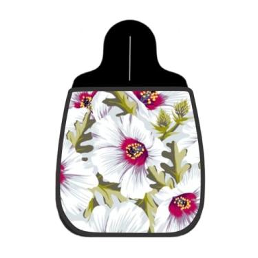 Imagem de Lixeira De Carro Organizador Lixinhocar Floral Branco Escuro