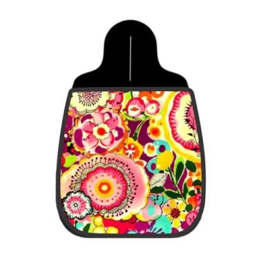 Imagem de Lixeira De Carro Organizador Lixinhocar Floral Psicodélico Roxo