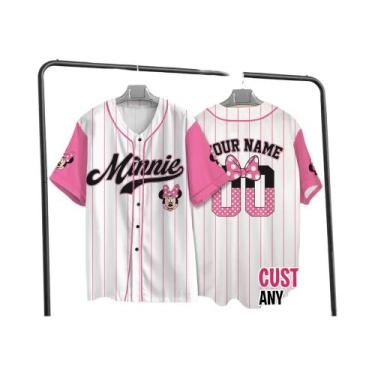 Imagem de Camisa De Beisebol Retro Personalizada Da Disney Mickey E Amigos Para 