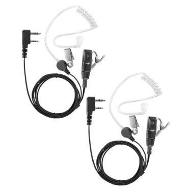 Imagem de Pacote com 2 fones de ouvido de tubo de ar removível tipo K para Global-ptt G0 G5 e compatível com rádios rápidos Kenwood Radios Walkie Talkies bidirecionais (tipo K)