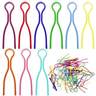 Imagem de Verkelly 100 peças de suportes de linha de bobina, clipes de bobina vibrantes, acessórios de máquina de costura, organizador de carretel para suprimentos de bordado, costureiras, colchas, entusiastas