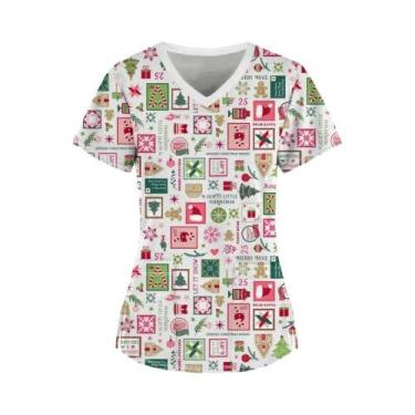 Imagem de Uniforme De Enfermeira Veterinária De Verão Com Estampa De Desenho Ani