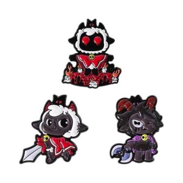 Imagem de Pins De Esmalte Personalizados Cult of the Lamb, Broches E Emblemas De