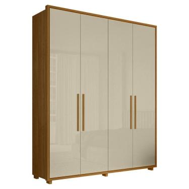 Imagem de Guarda Roupa Casal Greco 4 Portas Mdf 188 Cm Cumaru Opala Madetec