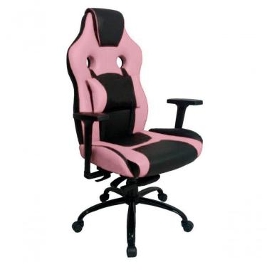Imagem de Cadeira Gamer Com Almofada Linha Gamer Racing Rosa