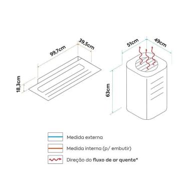 Imagem de Ar Condicionado Split Cassete 1 Via Inverter R-32 G-linea Gree 22.000 BTUs Frio 220V Monofásico