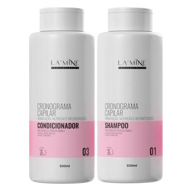 Imagem de Kit Shampoo + Condicionador Cronograma Capilar Lamine 500ml