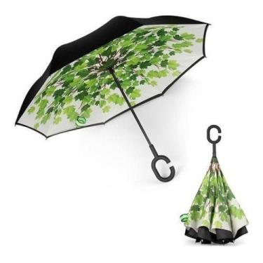 Imagem de Guarda Chuva sombrinha Invertida Face Dupla Secagem rápida Com Cabo Cu
