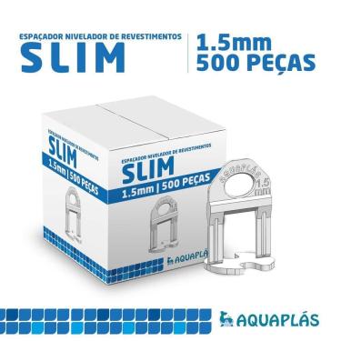 Imagem de Nivelador Espaçador Para Porcelanato, Pisos E Revestimentos Linha Slim 1,5mm Aquaplas - Pacote 500 Peças