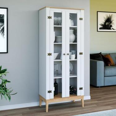 Imagem de Cristaleira - Colonial 750cm X 1800cm X 410cm 2 Portas - Movelbento