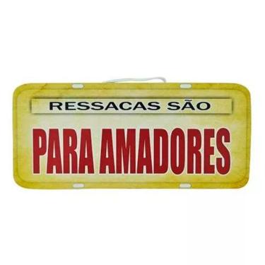 Imagem de Placa De Carro Decorativa Madeira Ressacas São Para Amadores