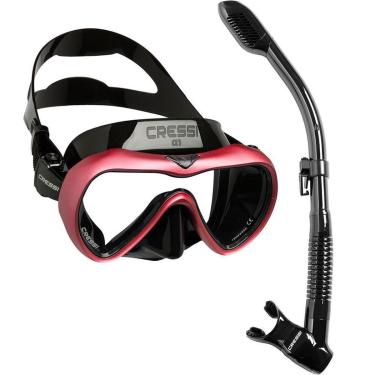 Imagem de Kit de Mergulho Máscara+Respirador Cressi A1 Anti Fog + Supernova Dry-Unissex