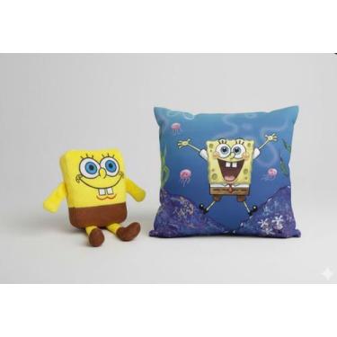 Imagem de Kit almofada e pelúcia bob esponja/pronta entrega - SEM MARCA