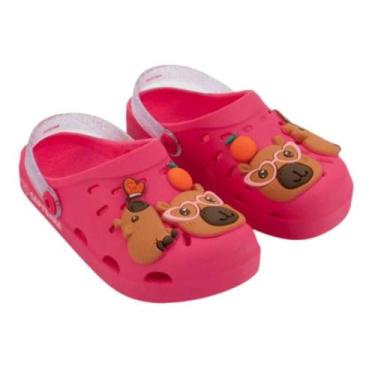 Imagem de Babuche Grendene Capivara Hype Kids - Infantil - Rosa - 28, Rosa, 28