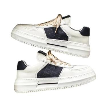 Imagem de Tênis Casuais Masculinos Plataforma 2025 Moda Urbana Para Skate Com Ca