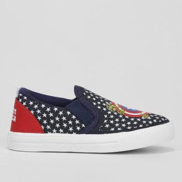 Imagem de Slip On Infantil Disney Marvel Capitão América Menino, Marinho, 21