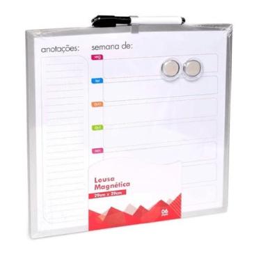 Imagem de Kit 2 Quadro Magnético Planner Recados Semanal 29x29cm - Inter