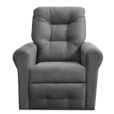 Imagem de Poltrona Reclinável Nala Encosto Reclinável Suede Veludo Grafite Matrix