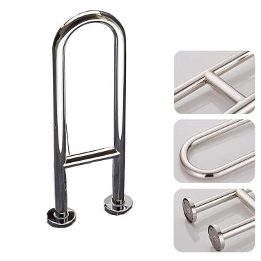 Imagem de Barra de Apoio em U 45cm Banheiro Box Seguranca Idosos Gestantes Cadeirantes Hospitais Casa de Repouso Lavabos