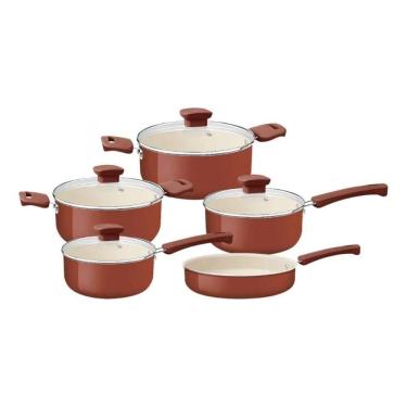 Imagem de Jogo de Panelas 5peças Cerâmica Veronese Argila - Tramontina