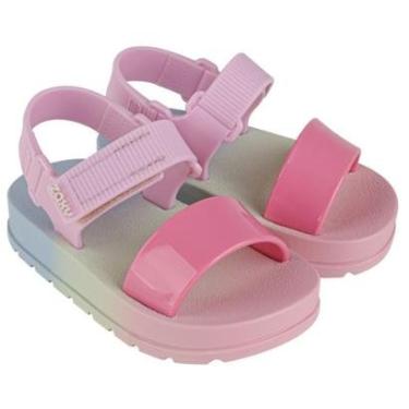 Imagem de Sandalia Papete Infantil Zaxynina Feminina Moderninha Macia - Verde Turquesa - 23/24-Feminino