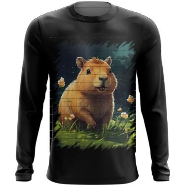 Imagem de Camiseta Manga Longa Capivara do Bem Animalzinho 13 - Kasubeck Store®,