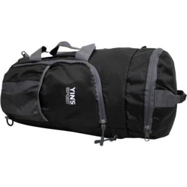 Imagem de Mochila Bolsa Sacola de Viagem Dobrável Reforçada Leve em Poliéster - 