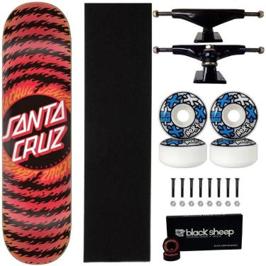 Imagem de Skate Santa Cruz Flame Montado 8.0 Alta Resistencia Next 53-Masculino