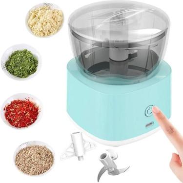 Imagem de Triturador de Alho Elétrico OEM Nodeck Mini Processador de Alimentos em ABS e Aço Inoxi...