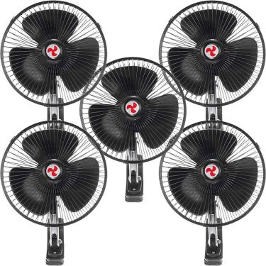 Imagem de Kit 5 Mini Ventilador Veicular para Interior Modelo 12V 8 Polegadas 20CM para Carro Cam...