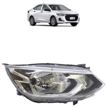 Imagem de Farol Dianteiro Onix 2020 A 2024 Máscara Cromada - Dragon, Direito 